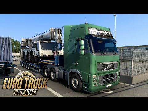 Volvo Crane Delivery  Renne to Le Mans- Euro Truck Simulator Gameplay