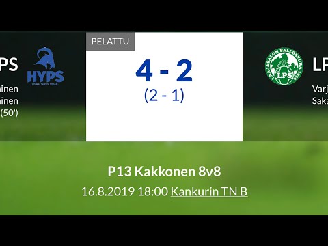 P13 Kakkonen 8v8: HyPS - LPS 16.8.2019 (ensimmäinen puoliaika)