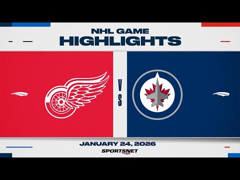 NHL Highlights | Red Wings vs. Jets - January 24, 2026