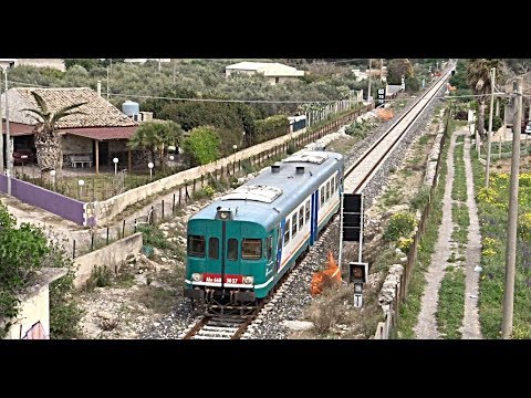[HD - Treni] Macchinista simpatico con ALn668.3037 + Treno Regionale in transito a Comiso (Ragusa)