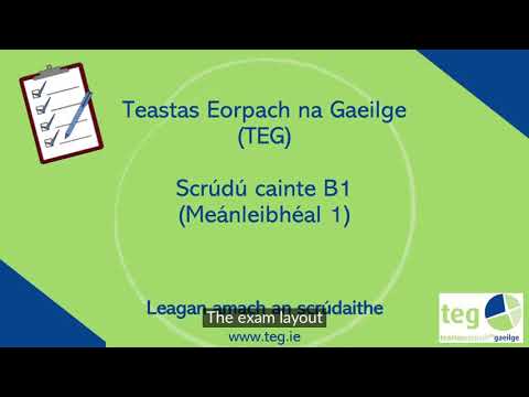 Scrúdú Cainte B1 (Meánleibhéal 1): Físeán eolais