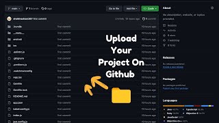 How to upload files/folders/projects on GitHub