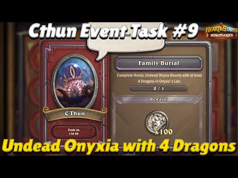 C'thun Event Task #9: Heroic Undead Onyxia with 4 Dragons - Hearthstone Mercenaries Guide