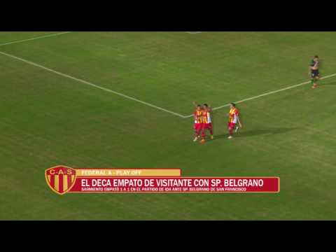 RESUMEN SPORTIVO BELGRANO 1 SARMIENTO 1 PLAY OFF IDA FEDERAL A