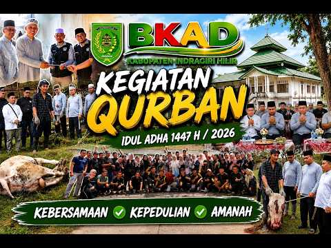 Bupati Inhil H. Herman Ikut Sembelih Hewan Kurban BKAD Inhil
