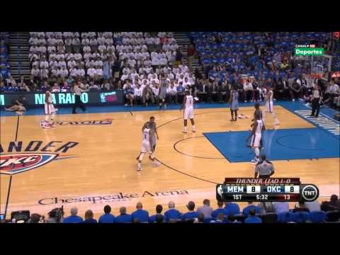 Tony Allen Lockdown Defense on Kevin Durant 2014 NBA Playoffs Part1