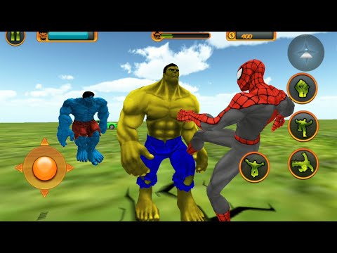 Incredible Monster Vs Spider Hero Vs Green Hulk Vs Ghost | Monster Hero City - Android GamePlay