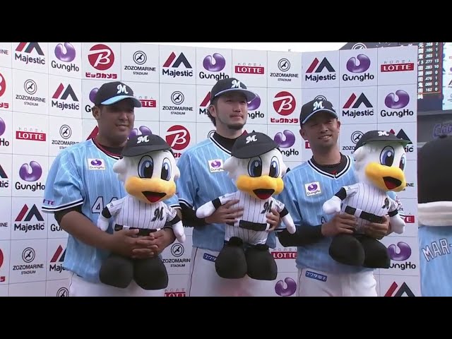 マリーンズ・石川投手・清田選手・井上選手ヒーローインタビュー 2019/5/26 M-H