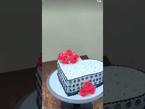 New Heart ❤️ shape cake design 2024!#ytshorts #anniversary #viralvideo #cake2cake