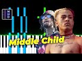 PnB Rock - Middle Child (feat. XXXTENTACION) (Piano Tutorial Easy)