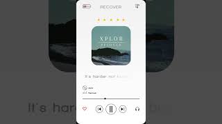 Xplor - Recover #shorts #lyrics #music