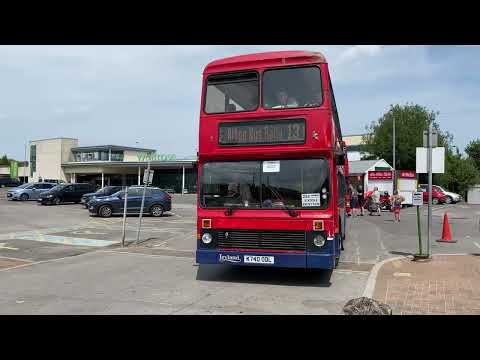 Preserved Wilts & Dorset Leyland Olympian 740 (K740ODL) leaving Alton station