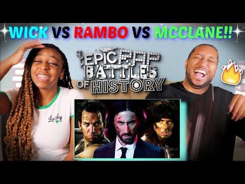 Epic Rap Battles Of History "John Wick vs John Rambo vs John McClane" REACTION!!!