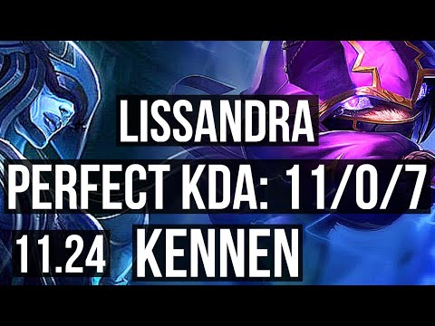 LISSANDRA vs KENNEN (MID) | 11/0/7, Legendary | EUW Diamond | 11.24