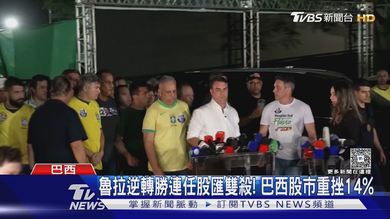 影音／巴西總統大選魯拉逆轉連任！股市熔斷暴跌14%　貨幣24年最大跌幅