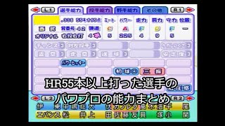 【パワプロ】HR55本以上打った選手の能力まとめ #Shorts