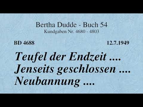 BD 4688 - TEUFEL DER ENDZEIT .... JENSEITS GESCHLOSSEN .... NEUBANNUNG ....