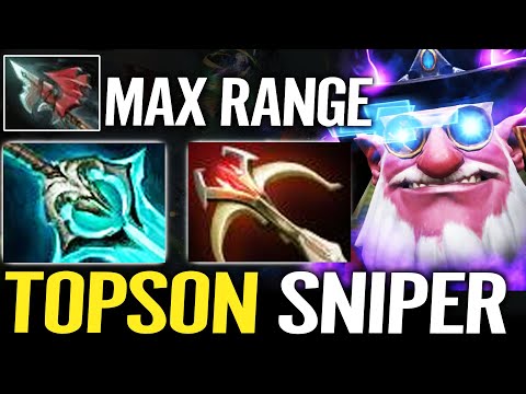TOPSON SNIPER - Imba Shooter most Aggressive Sniper mid Dota 2