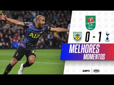 LUCAS MOURA MARCA COM ASSISTÊNCIA DE EMERSON, E TOTTENHAM DESPACHA O BURNLEY DA COPA DA LIGA INGLESA