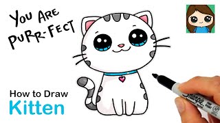 How to Draw a Kitten Easy ❤️Cute Pun Art #13