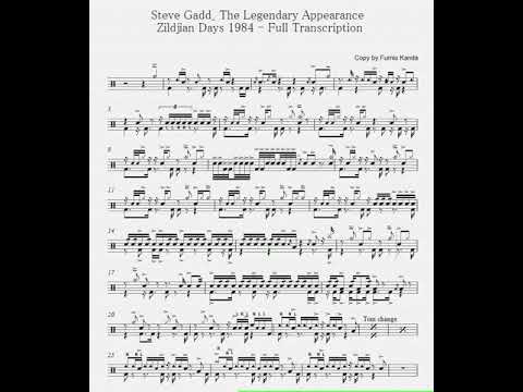 Steve Gadd_ The Legendary Appearance Zildjian Days 1984 - Full Transcription