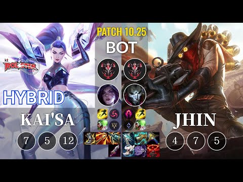 KT HyBriD Kai'Sa vs Jhin Bot - KR Patch 10.25