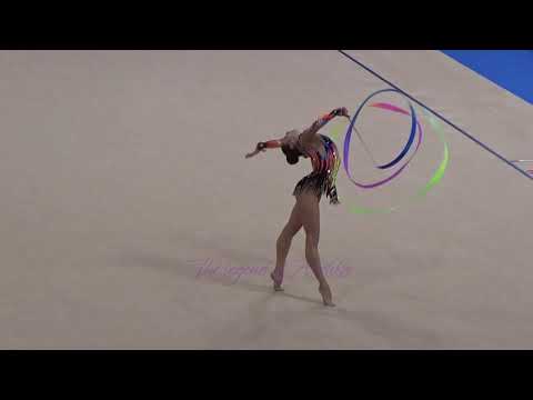 Katsiaryna HALKINA (BLR) ribbon - 2015 Stuttgart worlds Qualifs