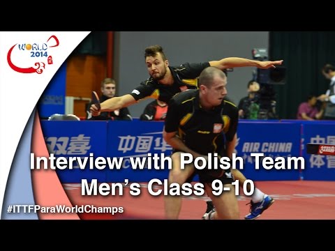 Polish Class 9-10 Men's Team #ITTFParaWorldChamps Interview