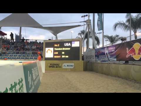 Scoreboard introduction of referees and athletes in Fuzhou Open