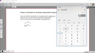 Using a calculator to evaluate exponential expressions involving base e