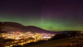 preview picture of video 'Aurora Borealis Timelapse, Voss 02/03. October 2013'