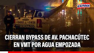 🔴🔵 Cierran bypass de Av. Pachacútec en VMT por agua empozada y ante falta de drenaje