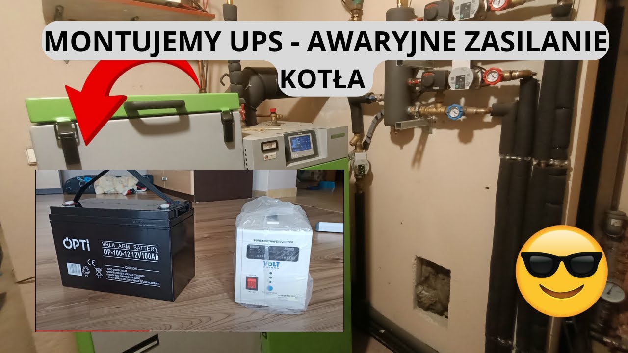 MONTUJEMY UPS - AWARYJNE ZASILANIE KOTŁA - PROLOG. SAS BIO COMPKAKT.