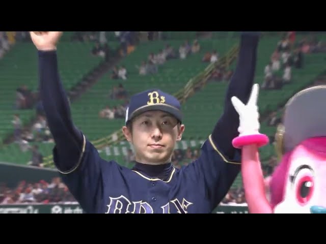 バファローズ・金子千尋投手ヒーローインタビュー 2017/4/14 H-Bs