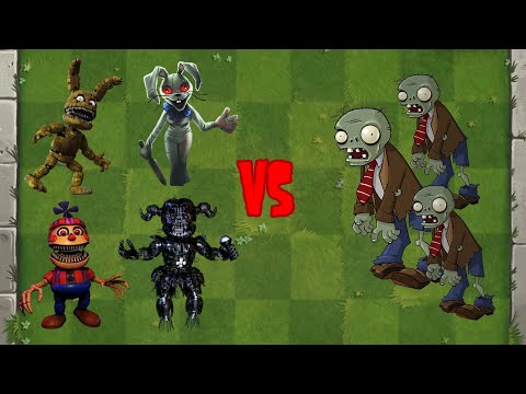 FNAF Animatronics + Peashooter Fusion vs Zombies - Plants vs Zombies Animation