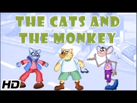 Grandpa's Treasure of Wonderful Stories| The Cats And The Monkey|  Animated Stories | Sunflower Kidz