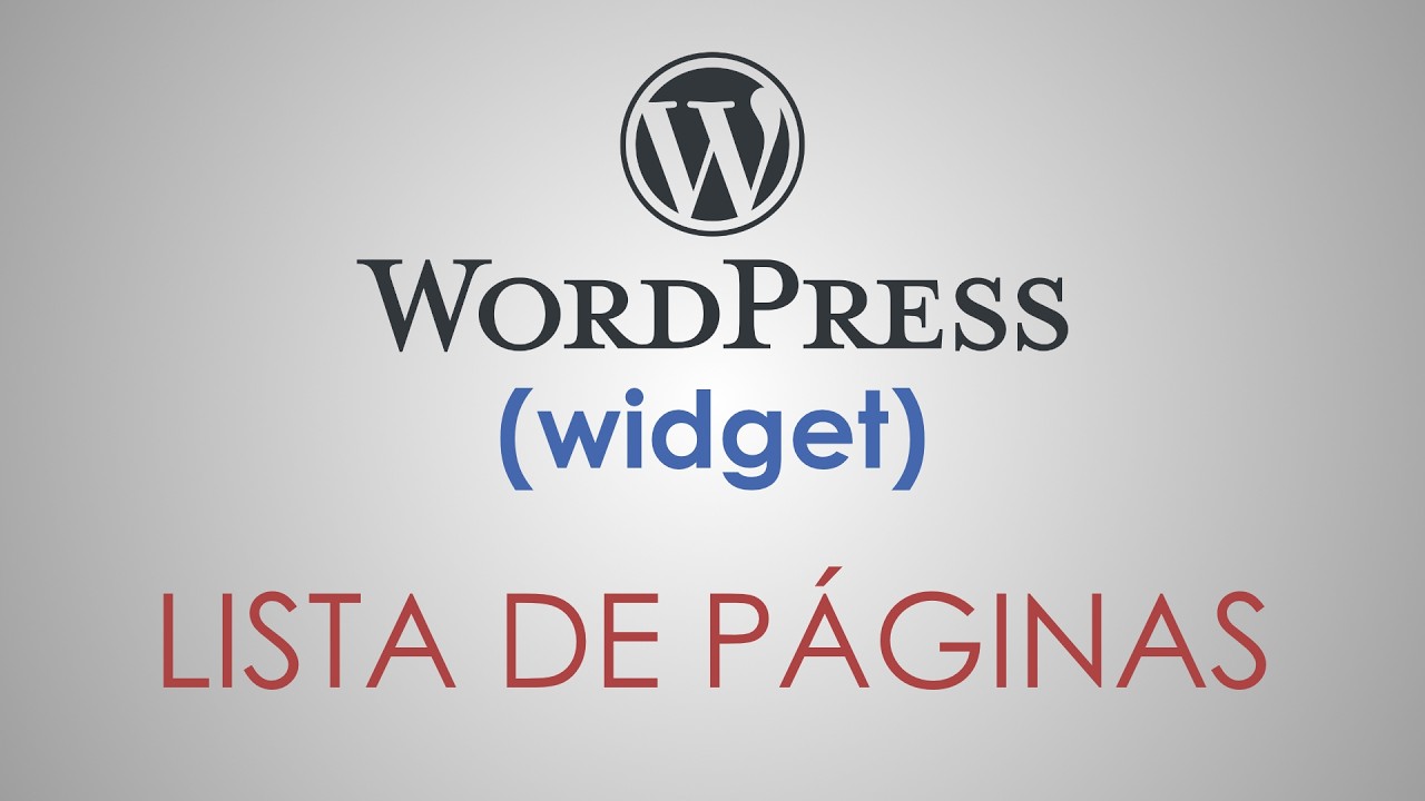 El widget LISTA DE PÁGINAS de WordPress