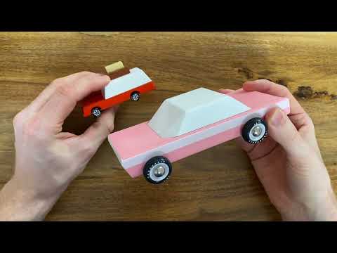 Candylab Toys Neuheit Frühjahr 2022: Pink Cruiser aus der Americana Serie | Holz Spielzeugauto