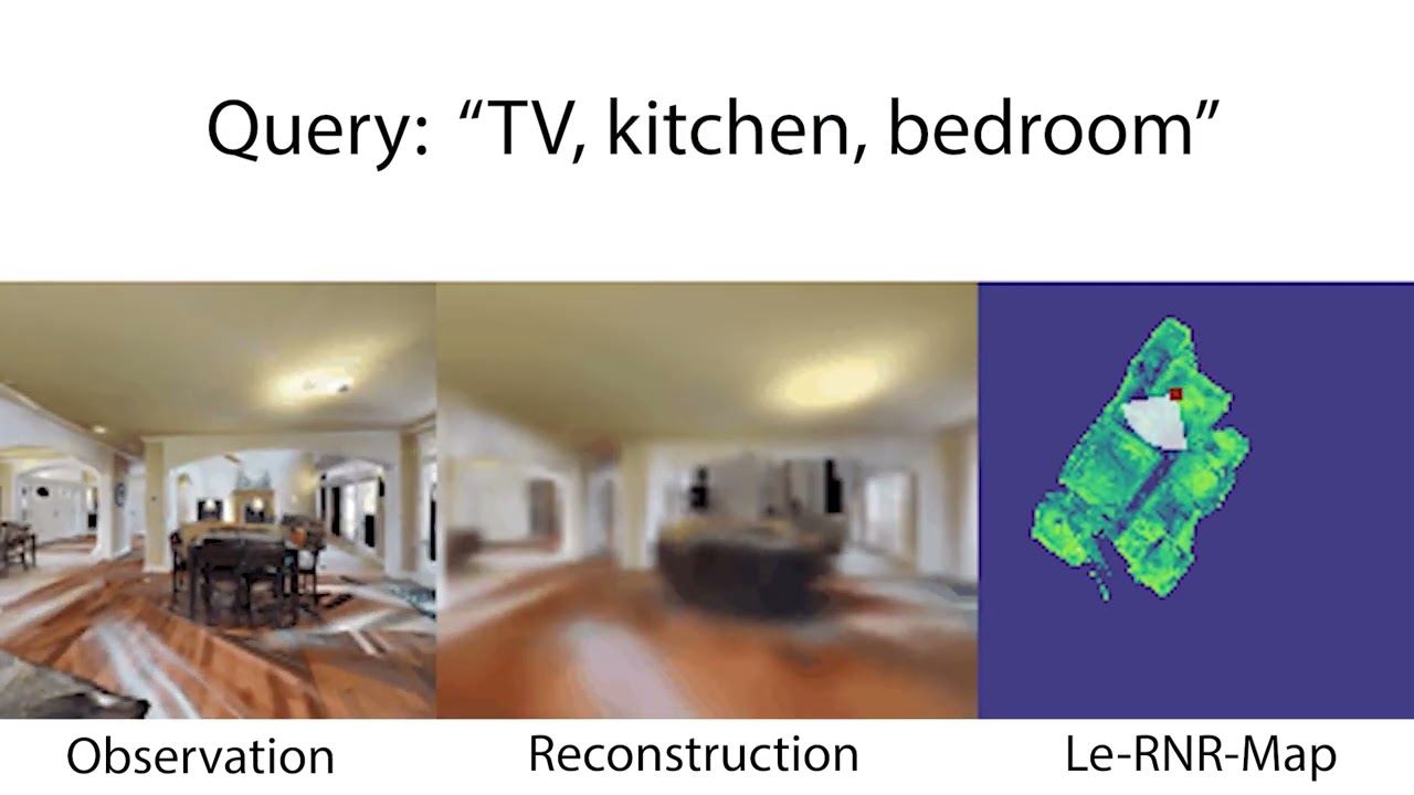Language-enhanced RNR-Map: Querying Renderable Neural Radiance Field maps with natural language