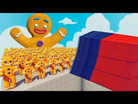 200x GINGERBREAD + 1x GIANT vs EVERY GOD - Totally Accurate Battle Simulator TABS