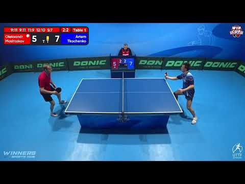 23:00 Oleksandr Mashtakov 2 - 3 Artem Tkachenko West 5 WIN CUP 11.11.2022 | TABLE TENNIS WINCUP
