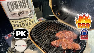 Smoked and Seared Chuck Eye Steak! / PK GO Portable Charcoal Grill-Smoker!