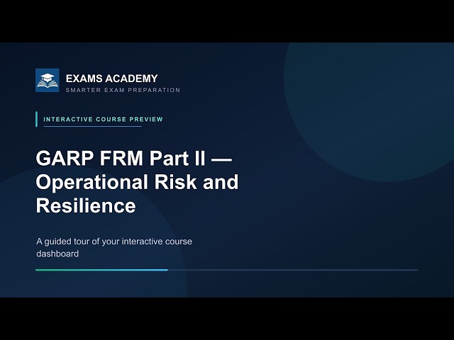 Preview of GARP FRM Part II — Operational Risk and Resilience (Book 3)