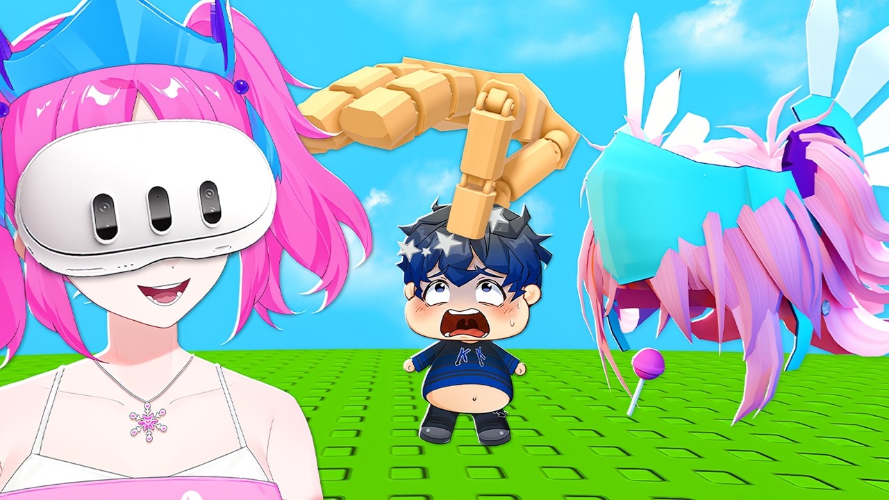 Playing ROBLOX VR HANDS For The First Time..