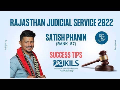 JKILS Law Institute - RJS Satish Phanin ( Rank 57 )  Sharing Success Tips