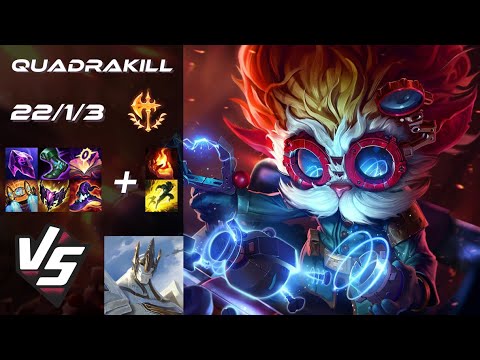 MID Heimerdinger vs Galio [QUADRAKILL] - NA Master Patch 14.10