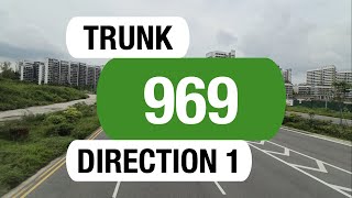 Tower Transit Trunk 969 (Direction 1) | Bus Service Route Visual