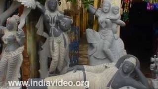 Shops for Stone Sculptures at Mahabalipuram, Chennai 