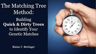 Building Quick &amp; Dirty Trees to Identify Genetic Matches