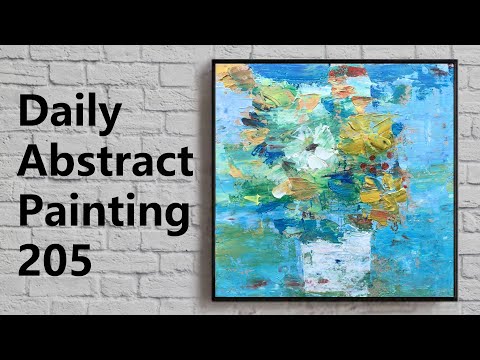 Abstract Painting for Beginners | Acrylic | Daily Challenge 205